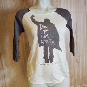 Delia's Women's XS 3/4 Sleeve Jersey Breakfast Club Retro 80s Movie John Hughes